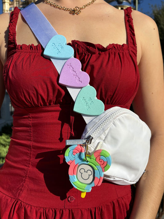 Convo Heart 3pc Set Belt and Bag Charms - CLEARANCE
