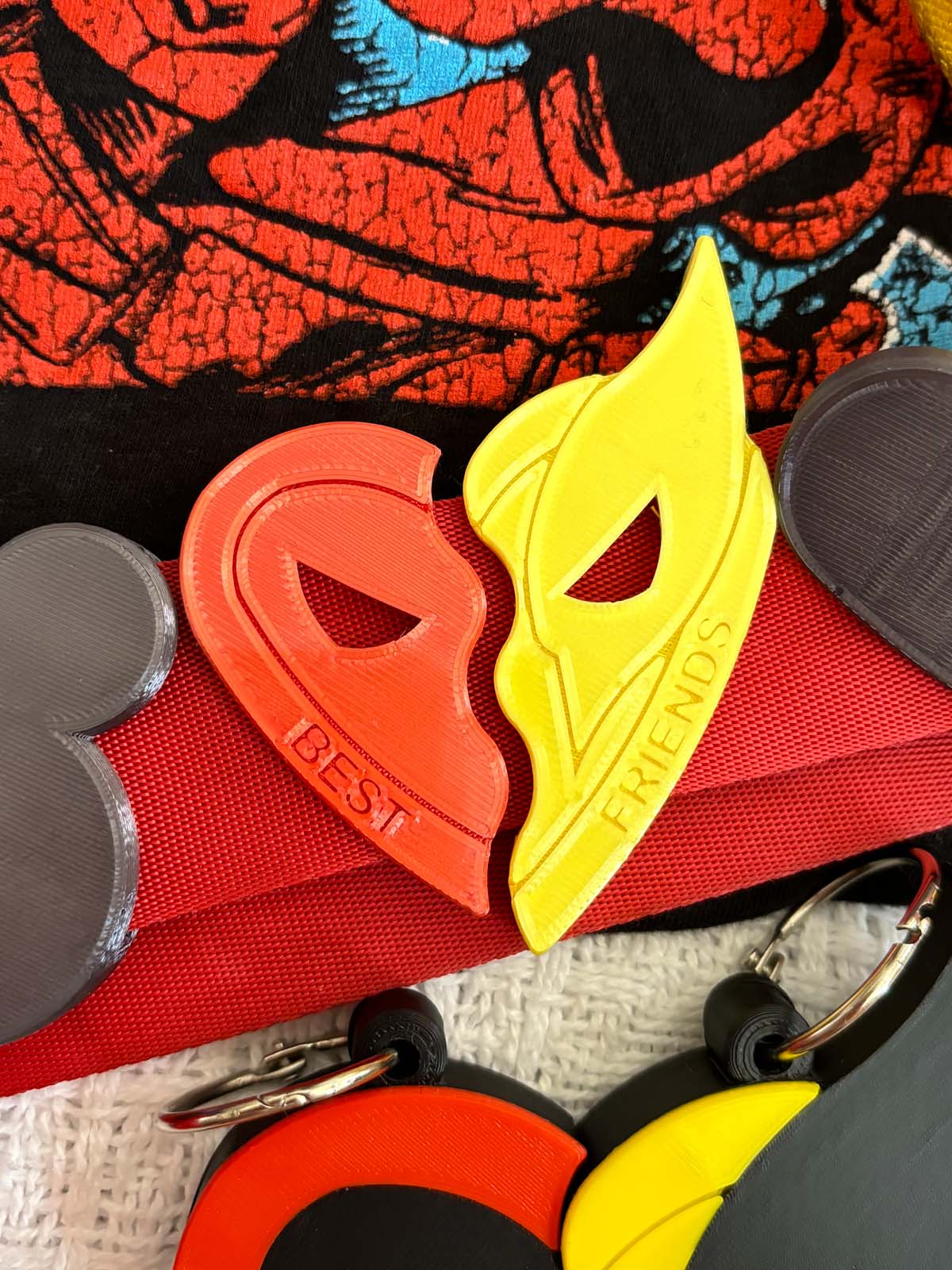 Super Hero Best Friends Belt and Bag Charm