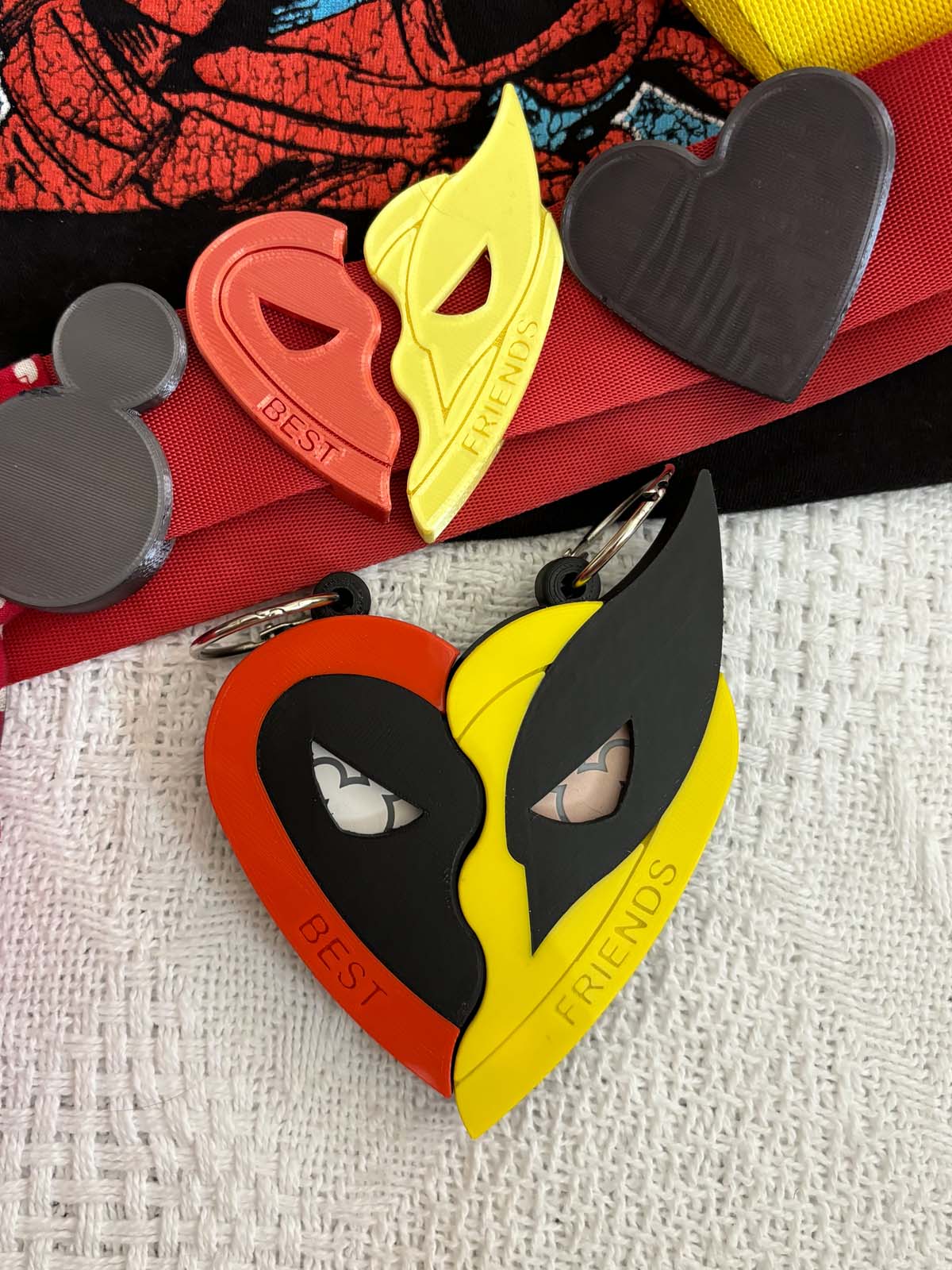Super Hero Best Friends Belt and Bag Charm