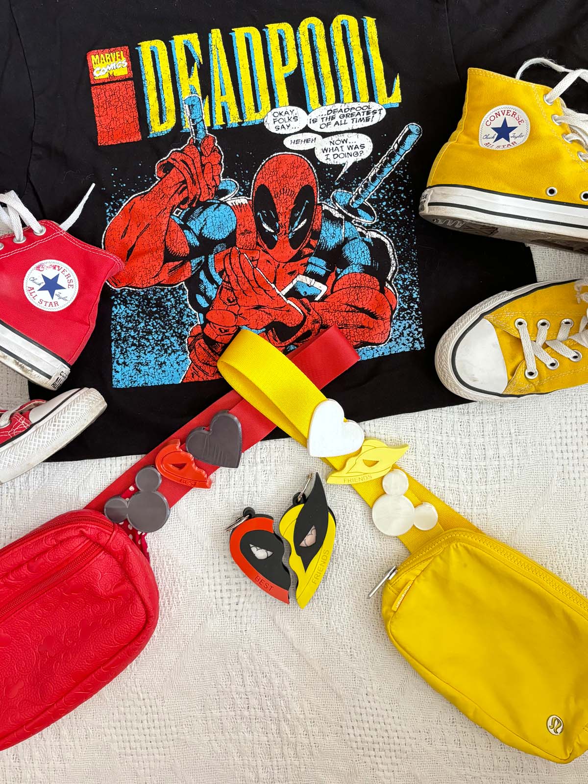 Super Hero Best Friends Belt and Bag Charm