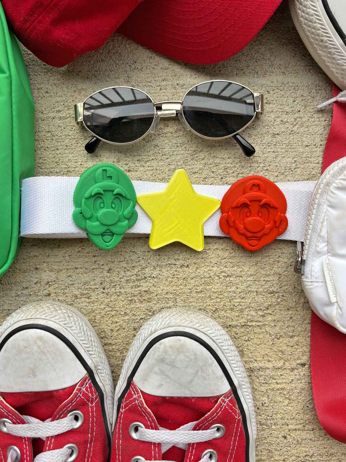 Kart Racing Brothers Belt and Bag Charms