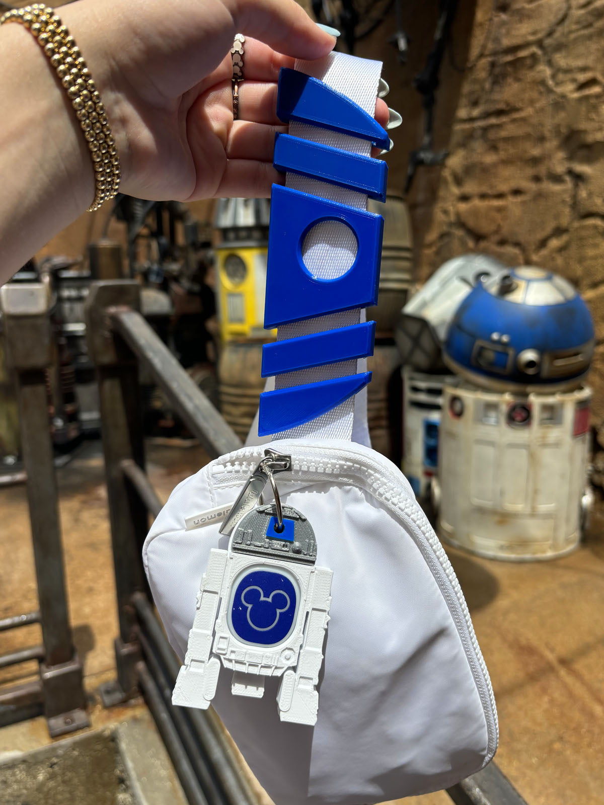 Blue Rebel Robot Abstract Belt and Bag Charm