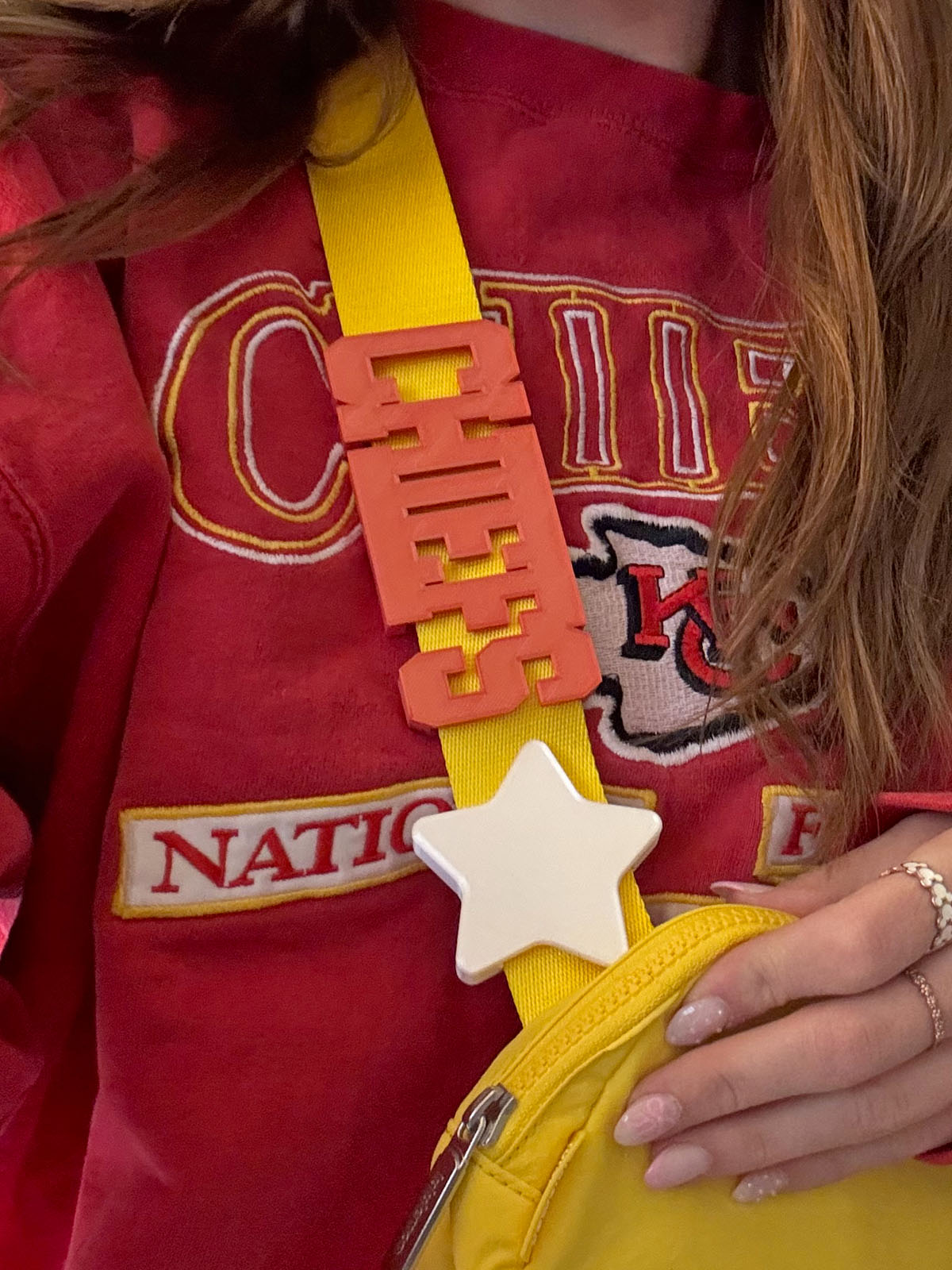 Customizable XL Varsity Letters Belt and Bag Charm