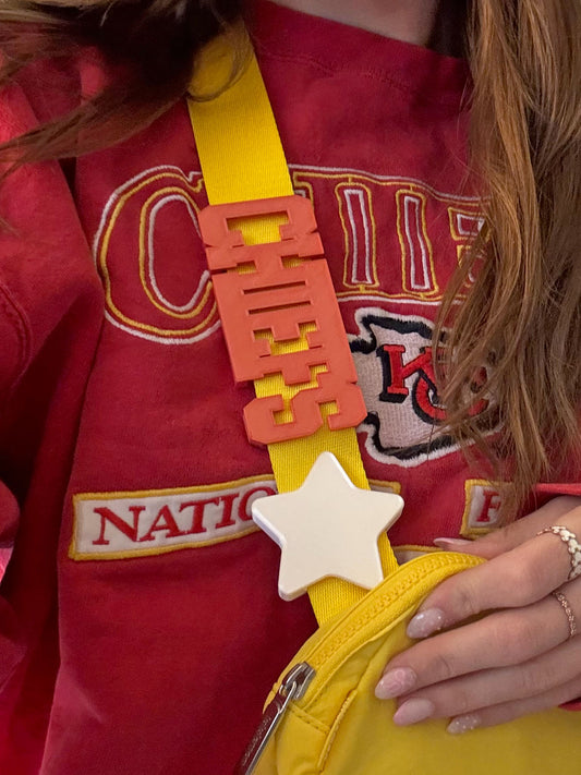 Customizable XL Varsity Letters Belt and Bag Charm