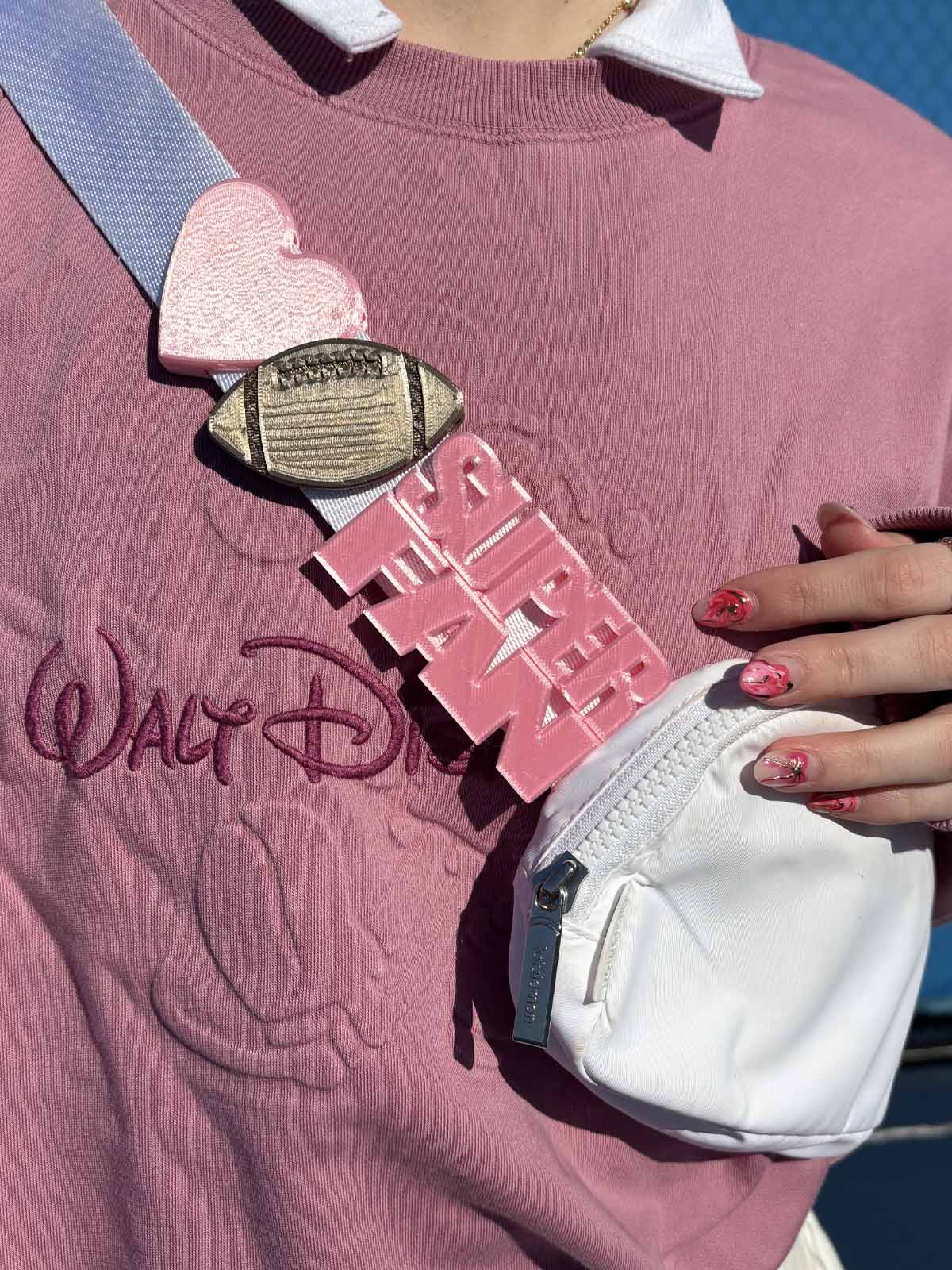 Customizable Stacked Varsity Belt and Bag Charm