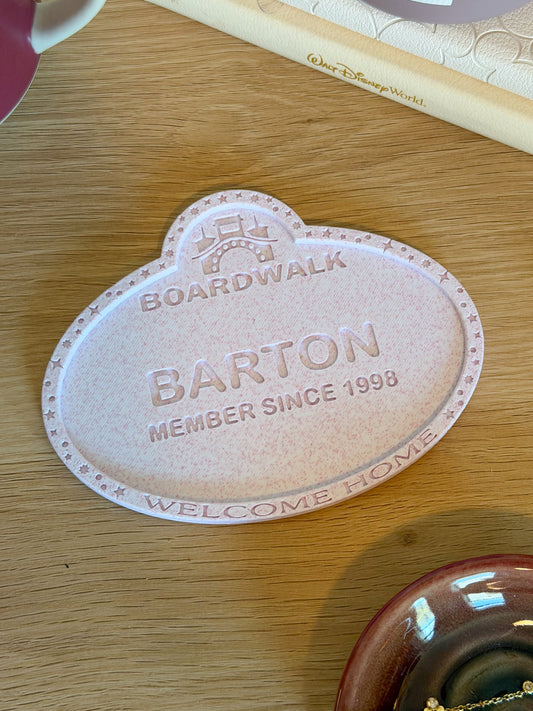 DVC Member Name Tag Drink Coaster - Customizable