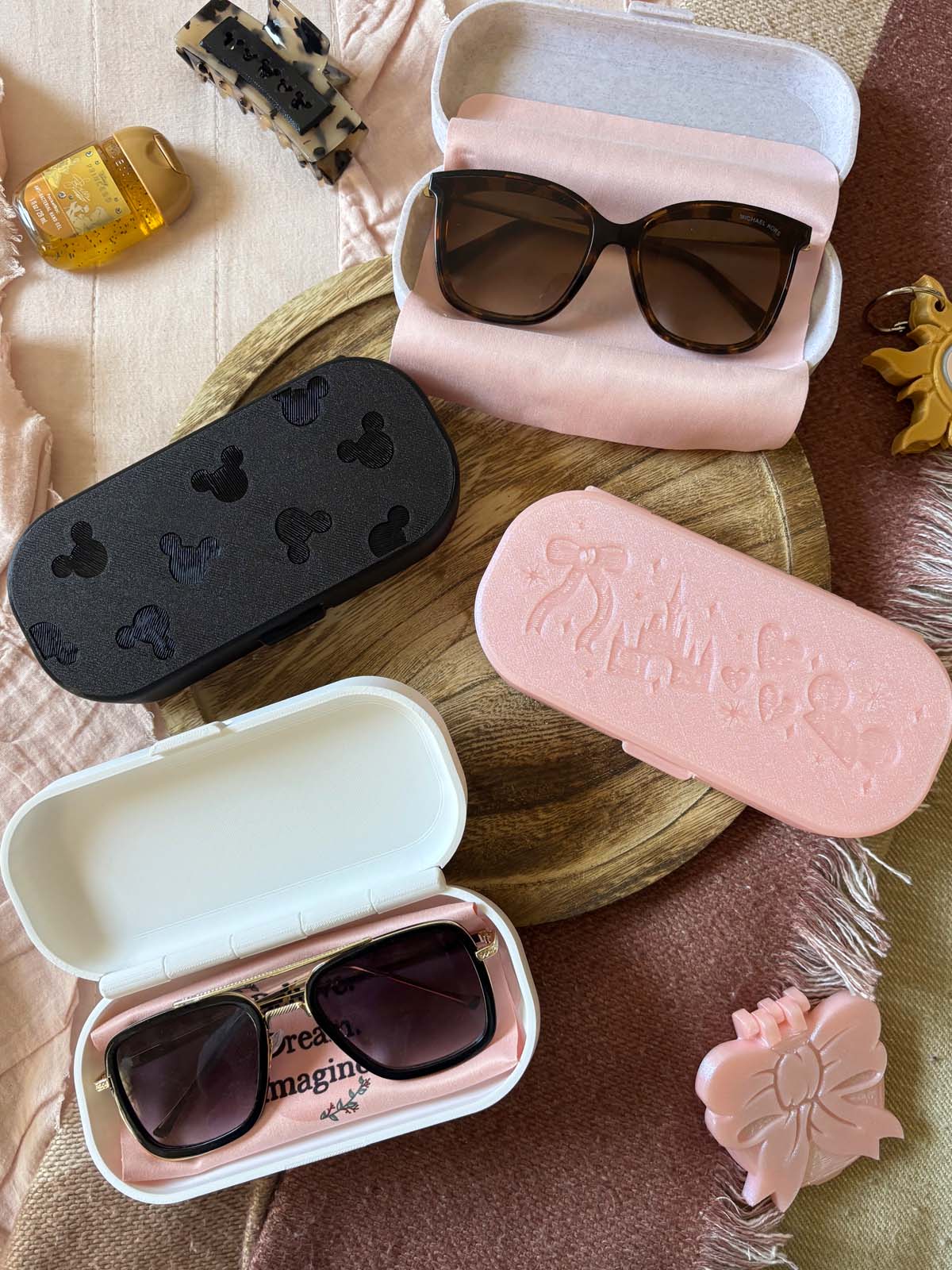 All Over Mouse Black Glasses Case