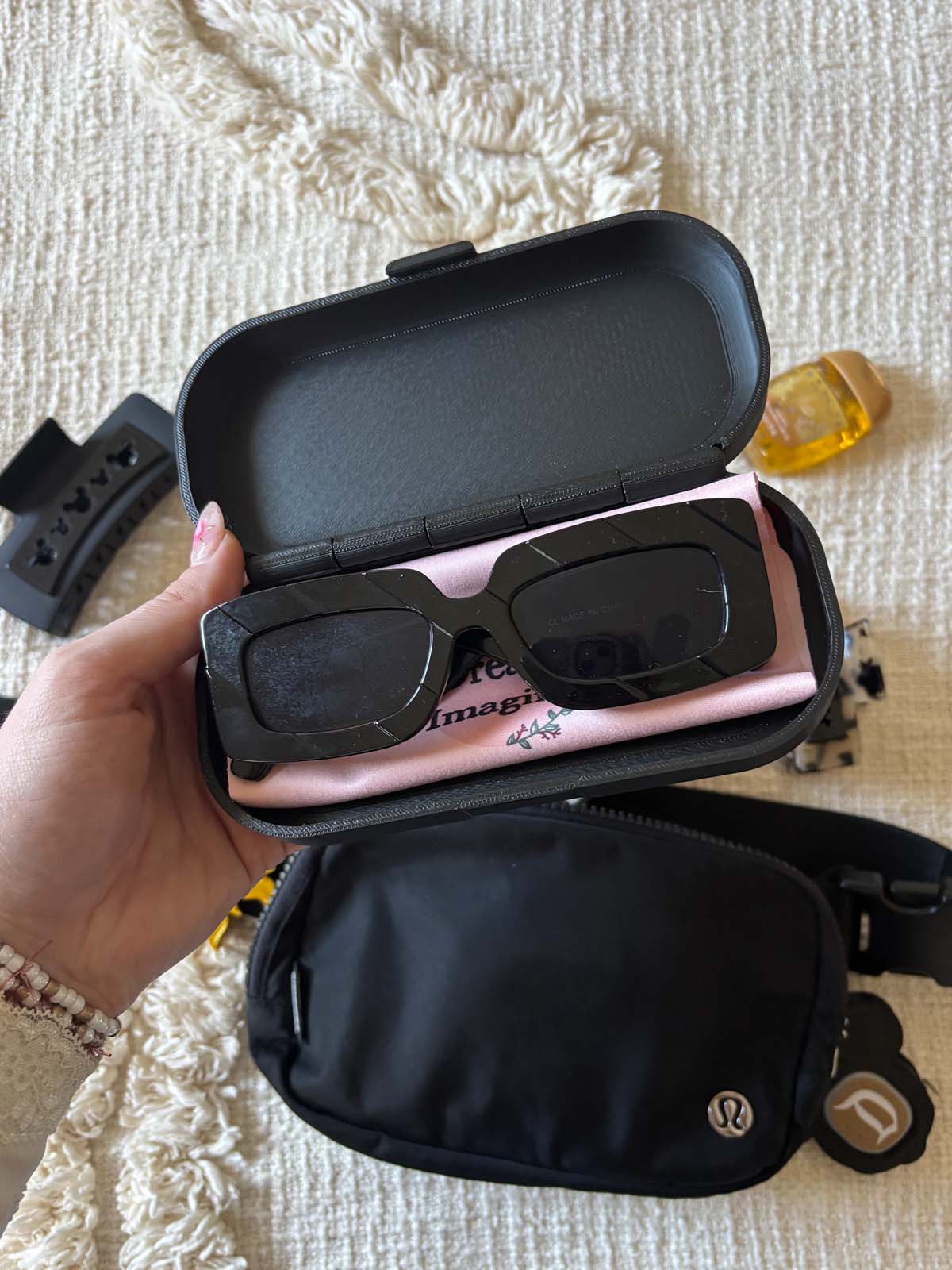 All Over Mouse Black Glasses Case