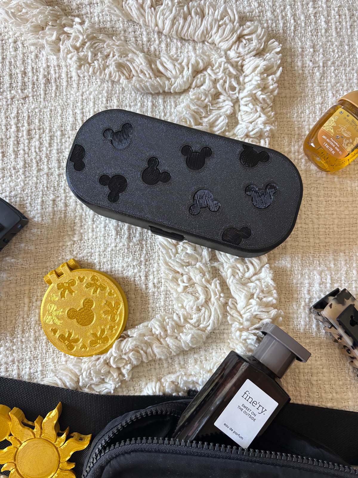 All Over Mouse Black Glasses Case
