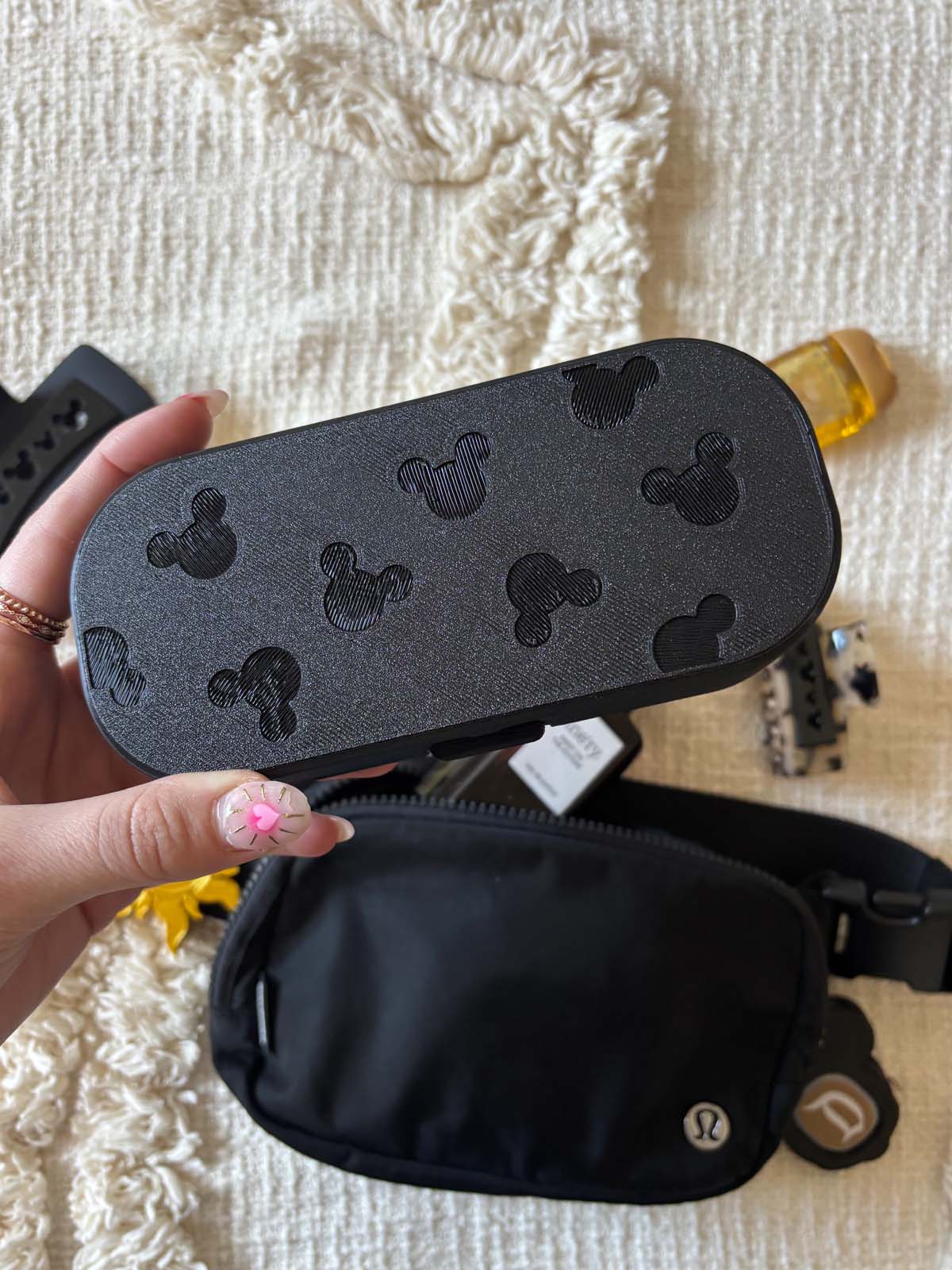 All Over Mouse Black Glasses Case