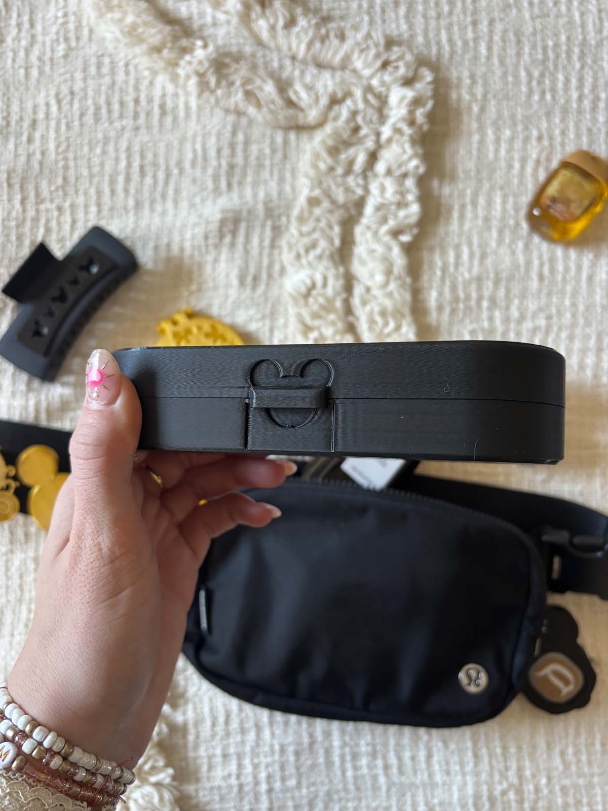 All Over Mouse Black Glasses Case