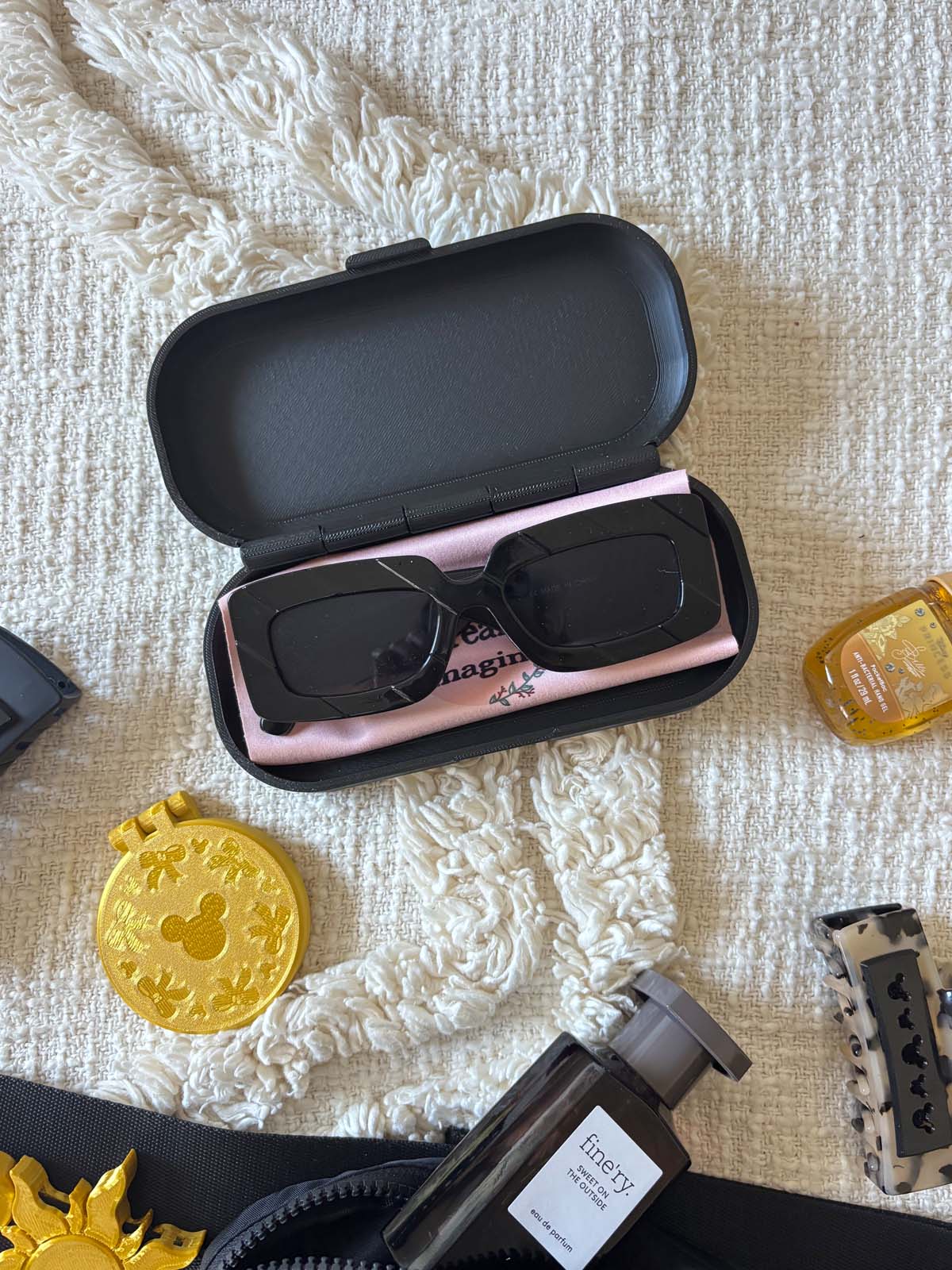 All Over Mouse Black Glasses Case