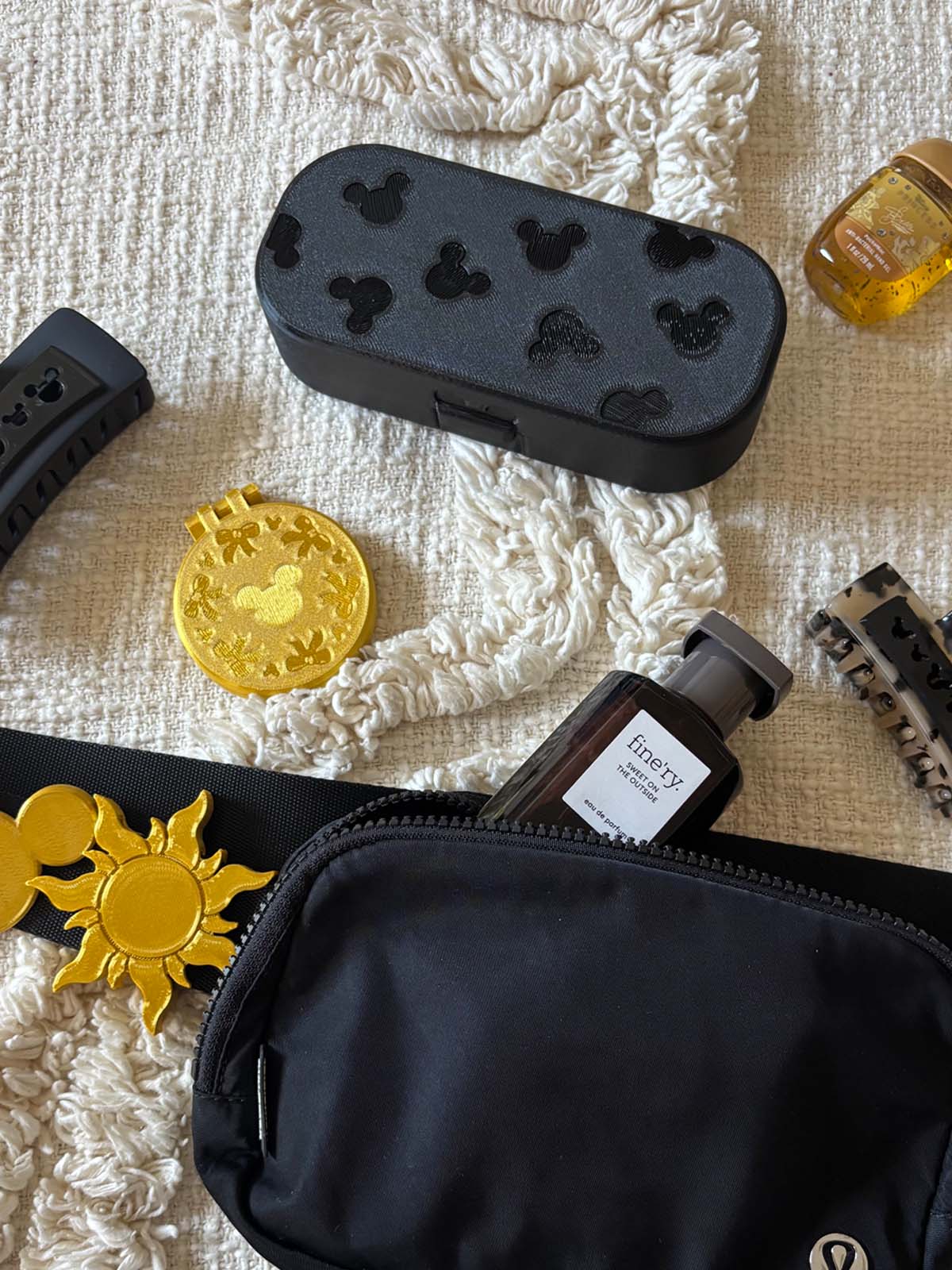 All Over Mouse Black Glasses Case