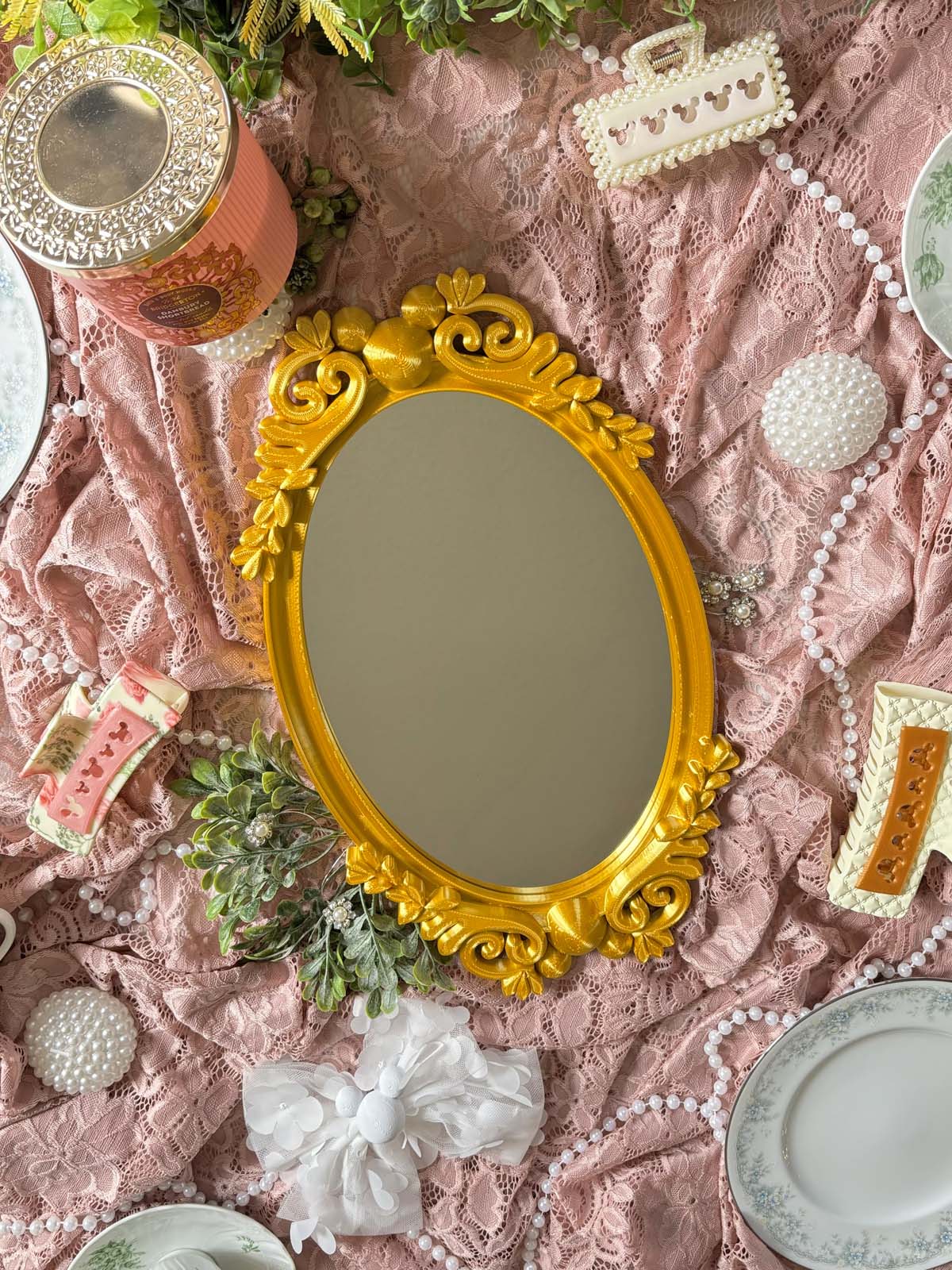 Magical Gilded Oval Mirror - CLEARANCE