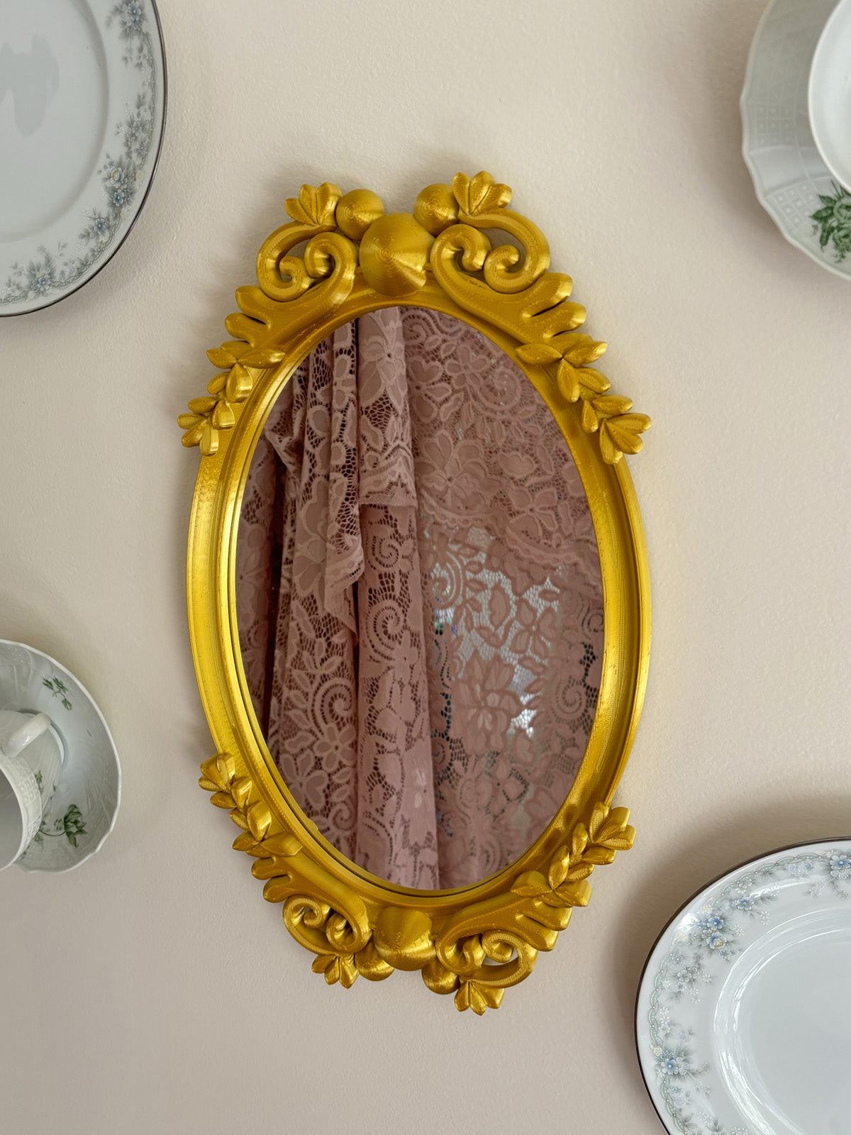 Magical Gilded Oval Mirror - CLEARANCE