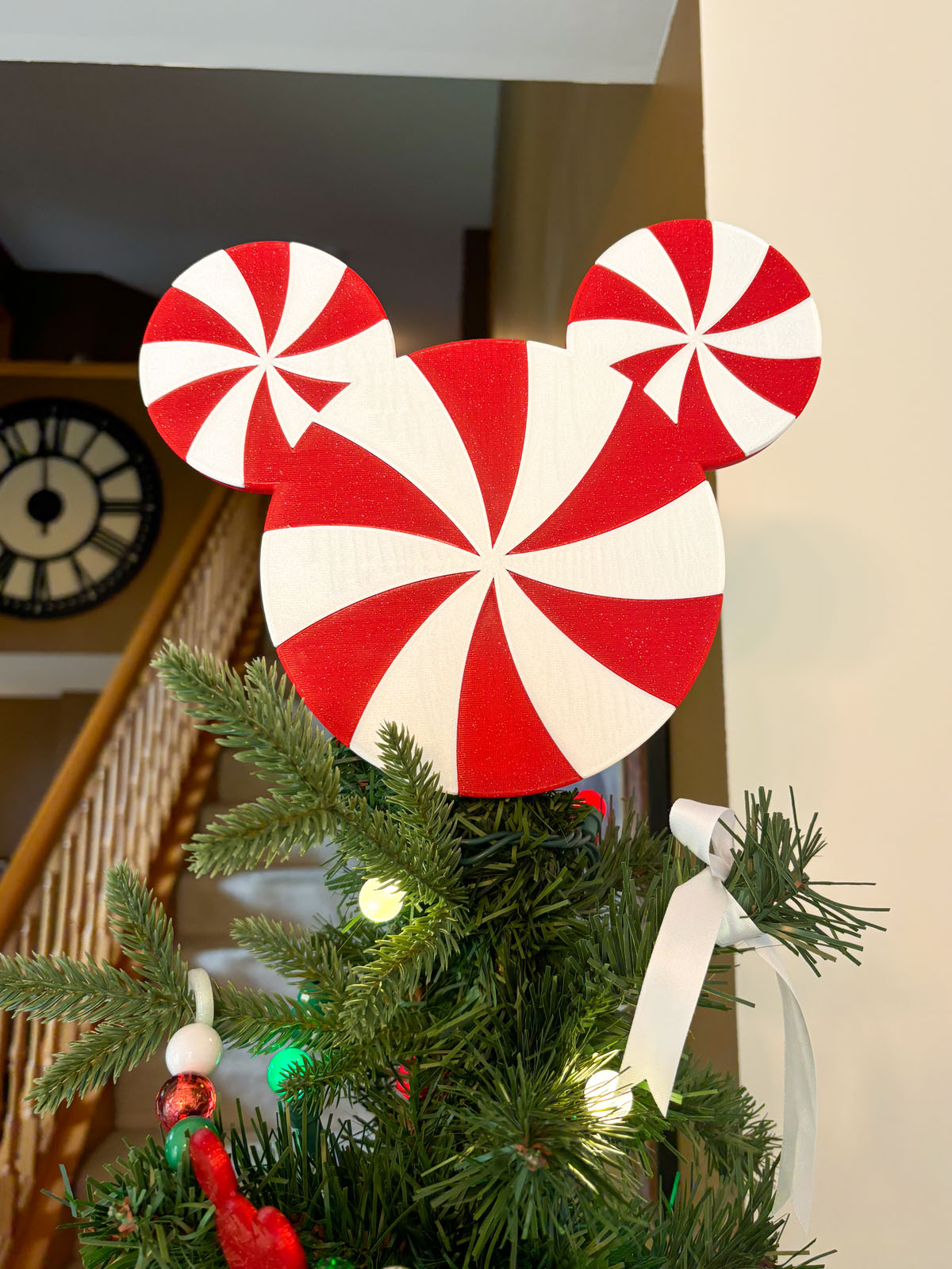 Peppermint Swirl Christmas Tree Topper