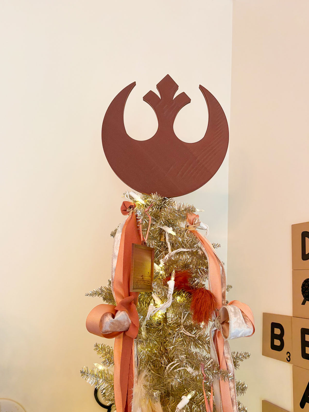 Rebel Emblem Christmas Tree Topper - CLEARANCE