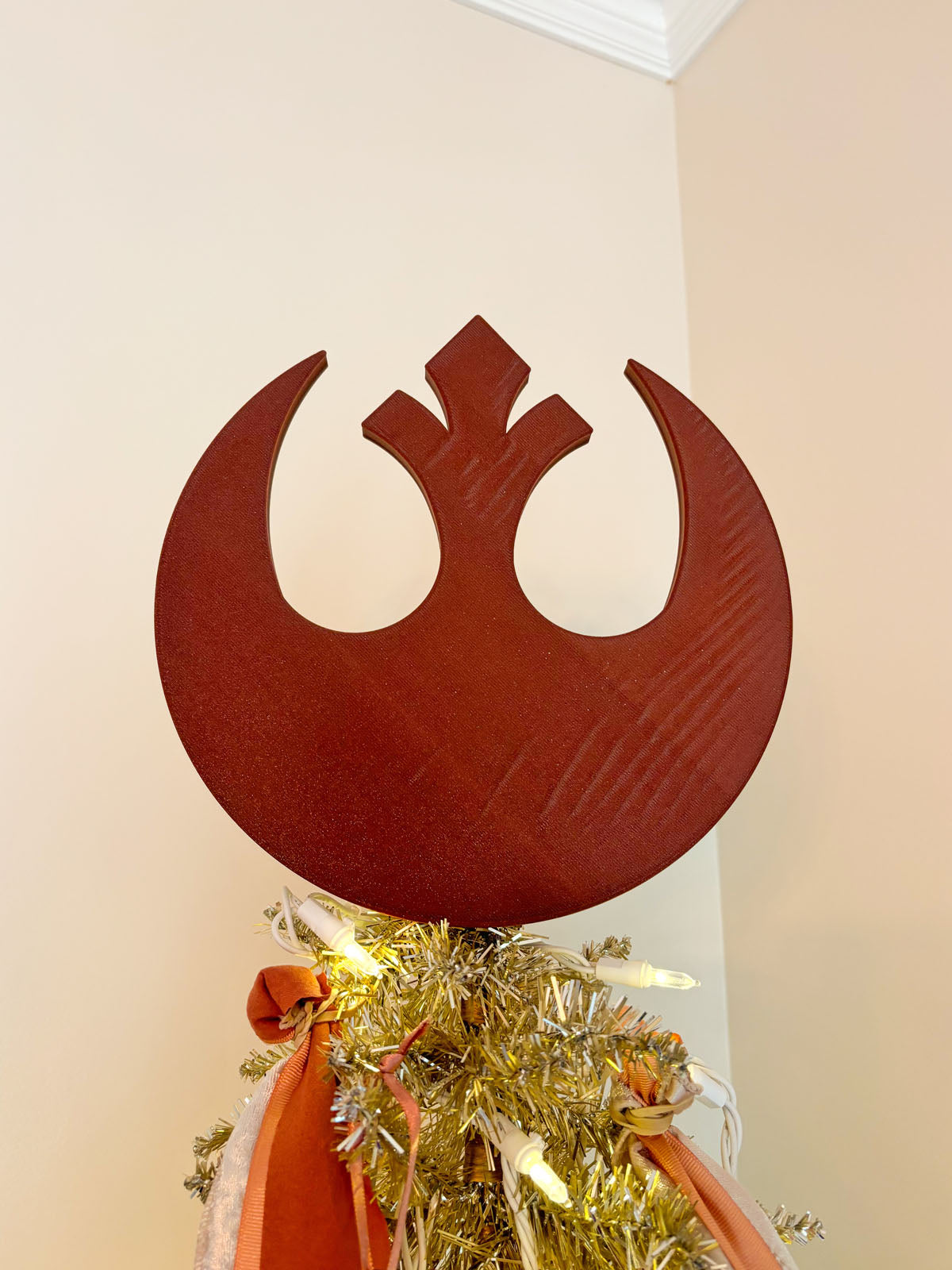 Rebel Emblem Christmas Tree Topper - CLEARANCE