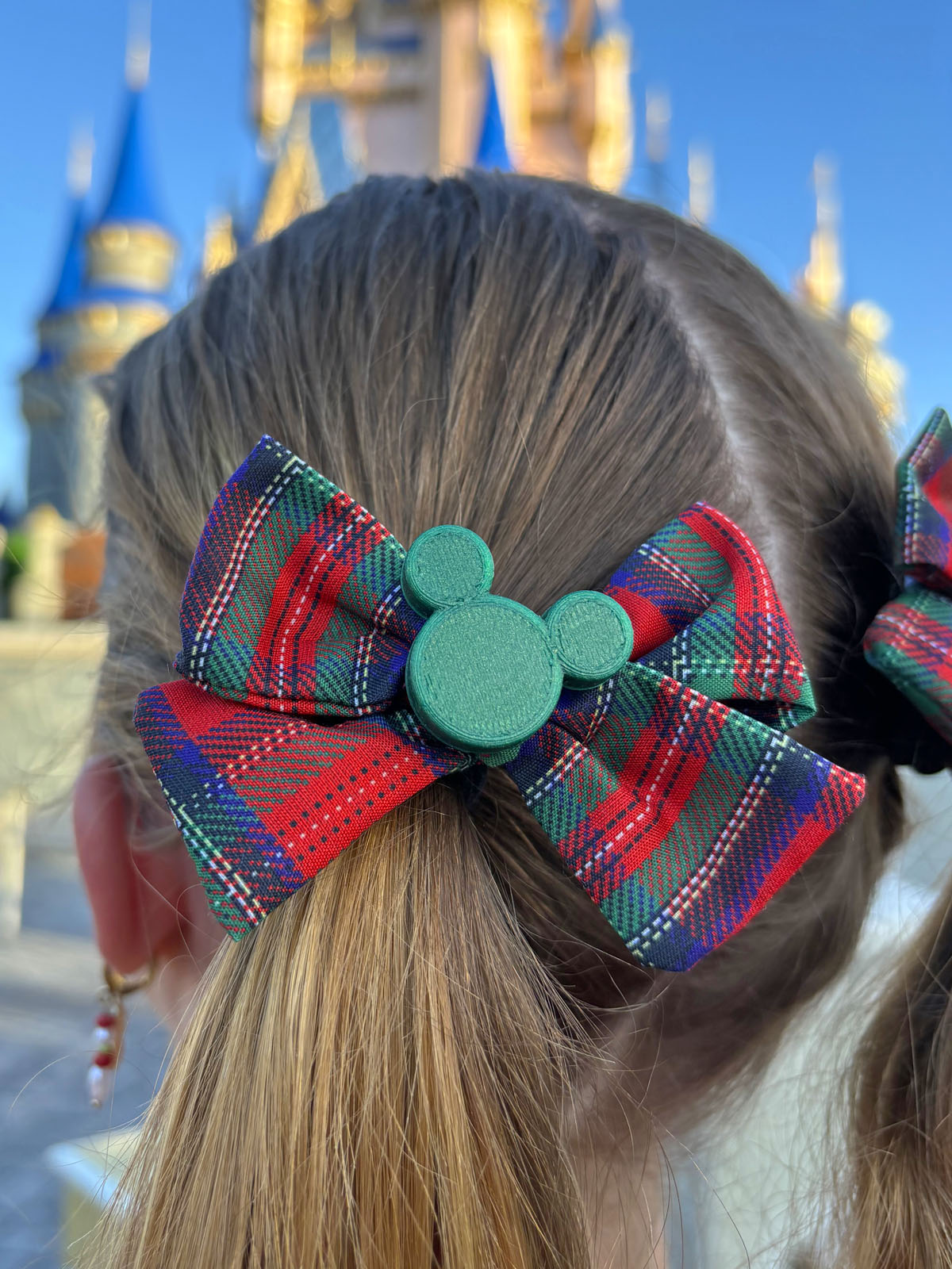 Do As Dreamers Do Christmas Plaid Mini Hair Bow