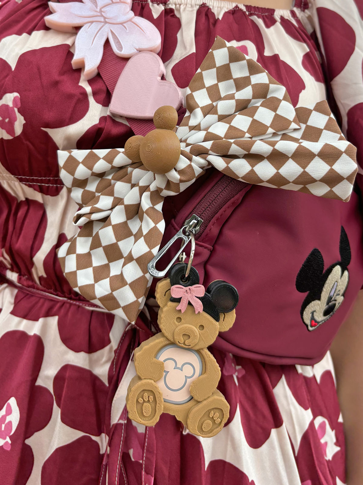 Do As Dreamers Do Brown Checkered Hair Bow