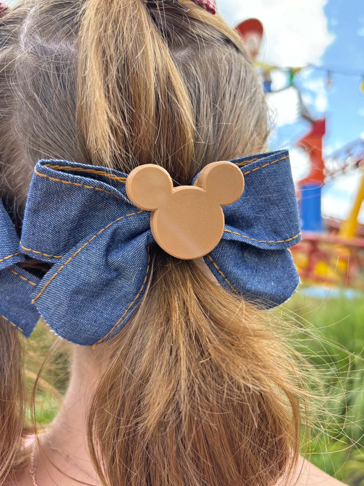Do As Dreamers Do Mini Denim Hair Bow