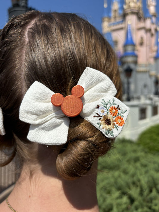 Do As Dreamers Do Sunflower Mini Hair Bow - CLEARANCE