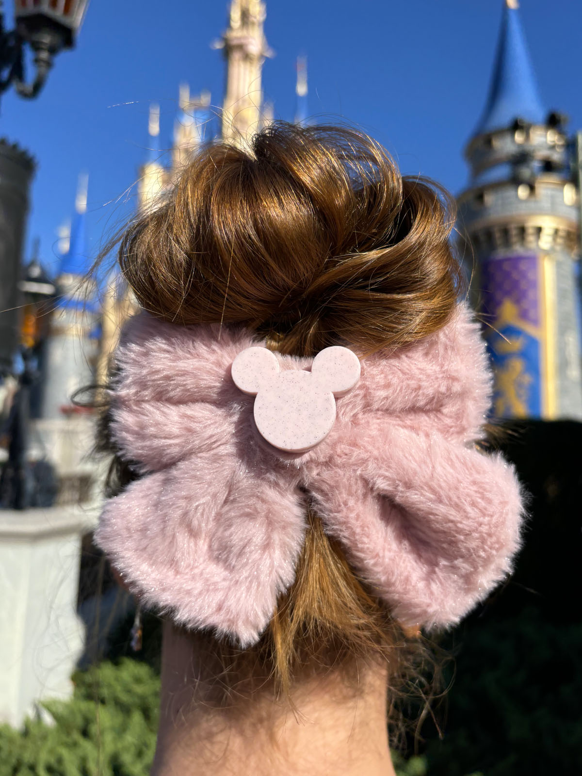 Do As Dreamers Do Cream/Pink Fuzzy Hair Bow - CLEARANCE