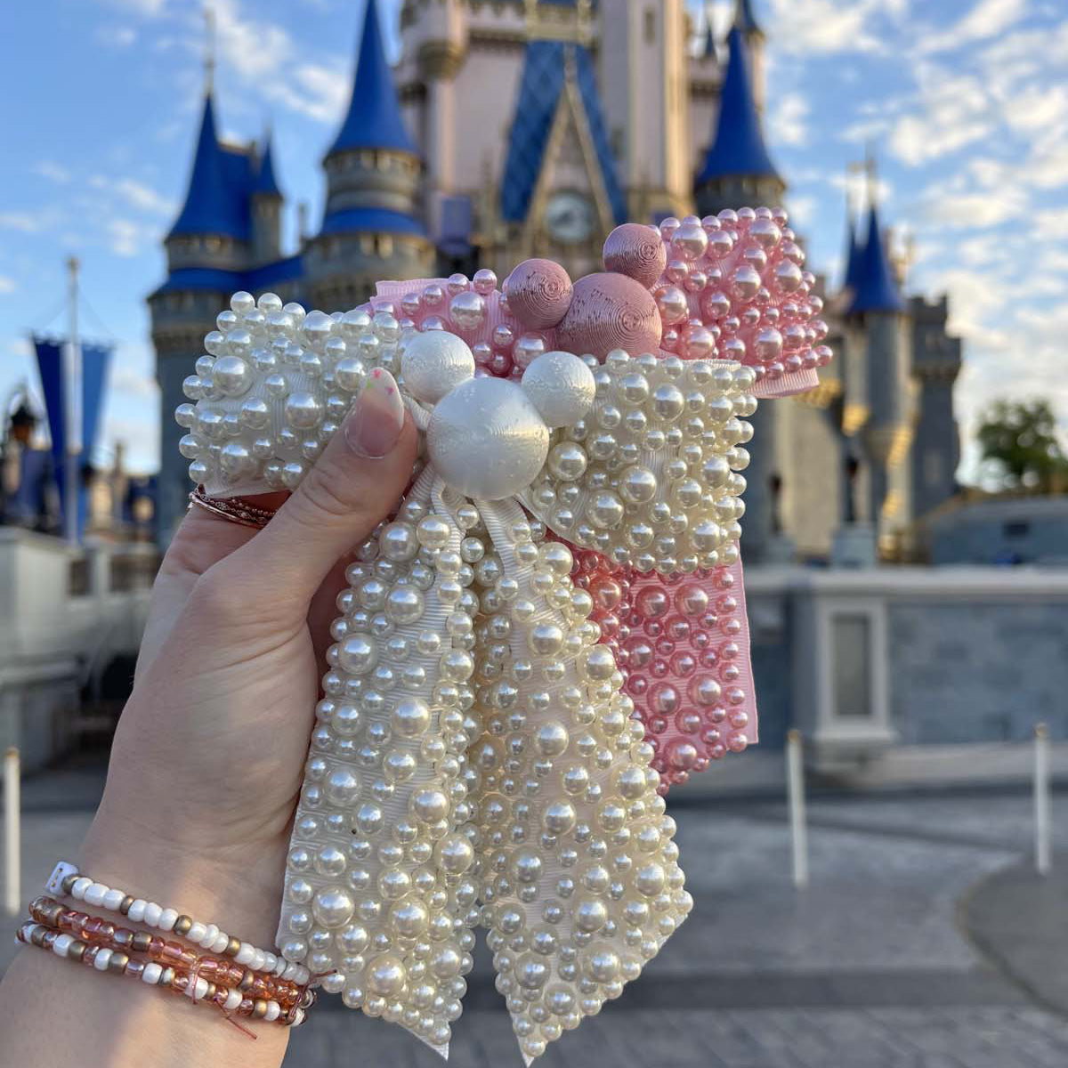 Pink Pearl Bow
