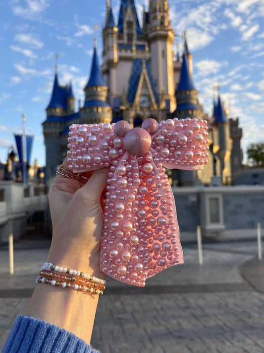 Do As Dreamers Do Pink Pearly Princess Bow