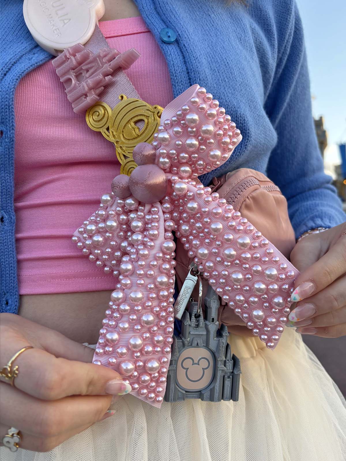 Do As Dreamers Do Pink Pearly Princess Bow