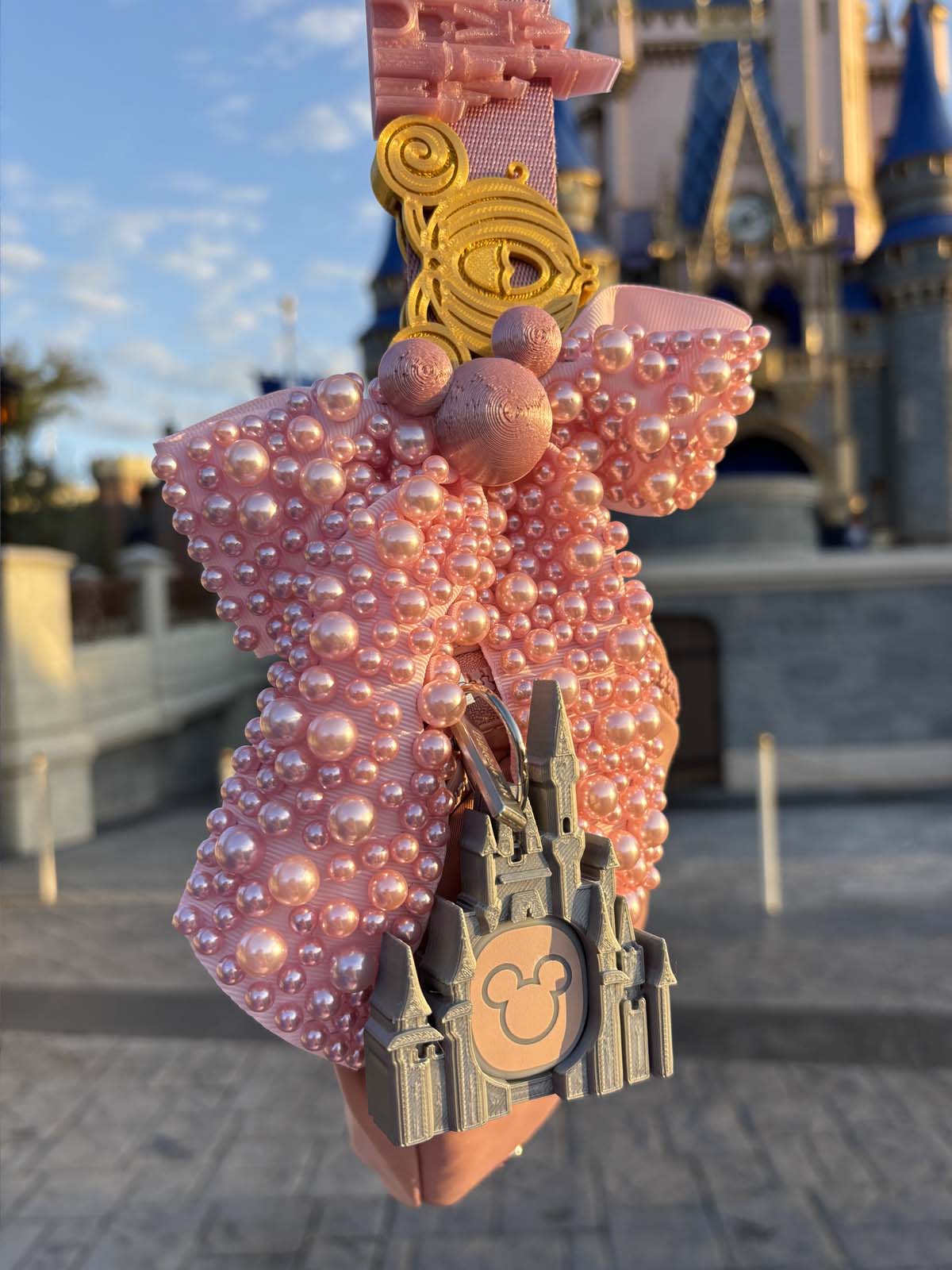 Do As Dreamers Do Pink Pearly Princess Bow