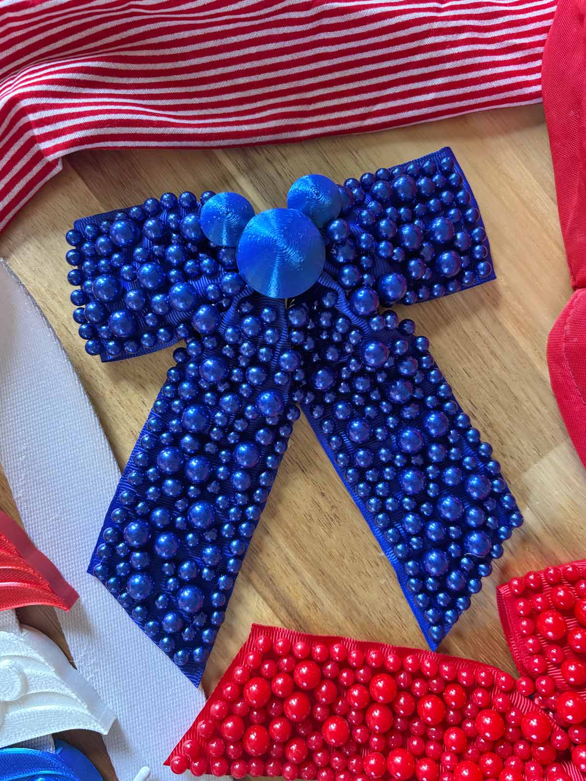 Do As Dreamers Do Blue Pearly Princess Bow