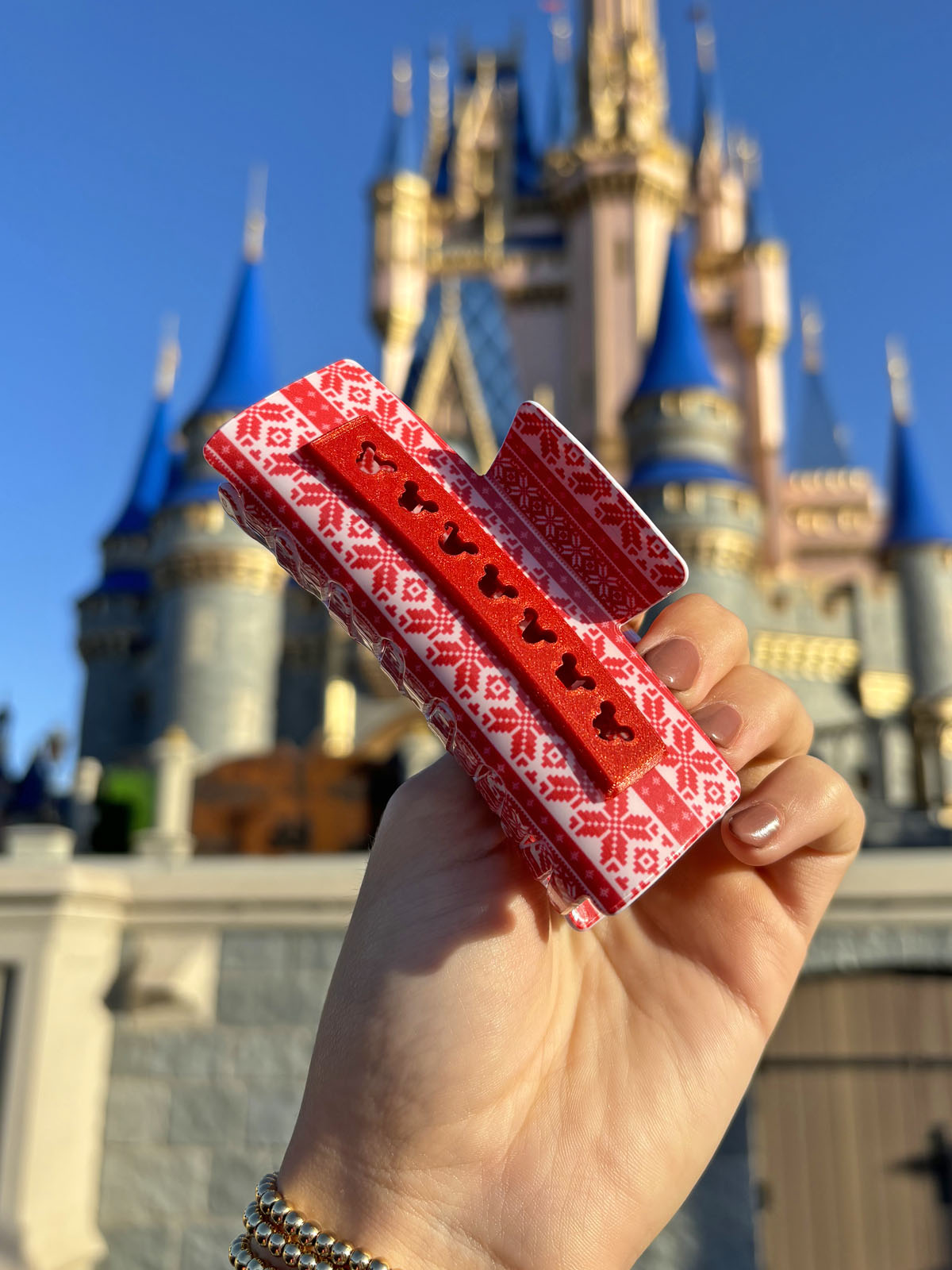 Do As Dreamers Do Red Christmas Sweater Claw Clip