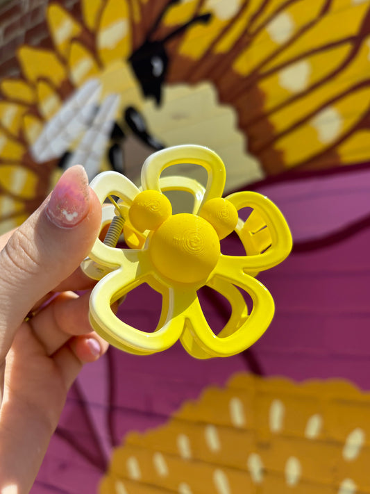 Yellow Gradient Tropical Flower Clip - CLEARANCE