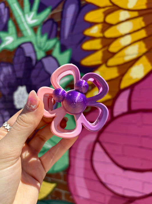 Do As Dreamers Do Pink to Purple Tropical Flower Clip - CLEARANCE