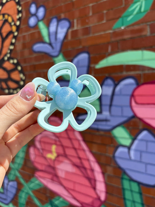 Do As Dreamers Do Light Blue Flower Clip - CLEARANCE