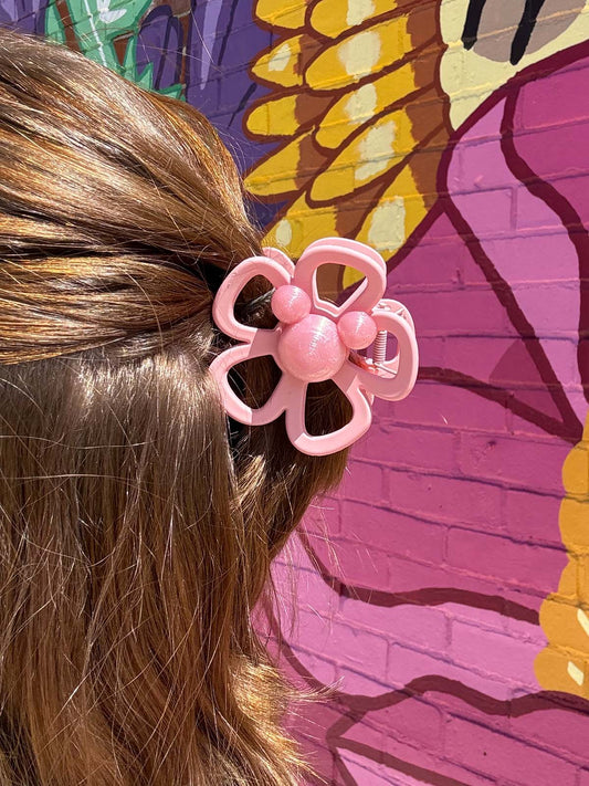 Light Pink Flower Clip - CLEARANCE