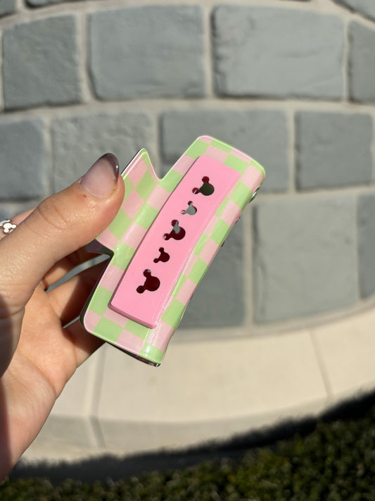 Pastel Green and Pink Claw Clip - CLEARANCE