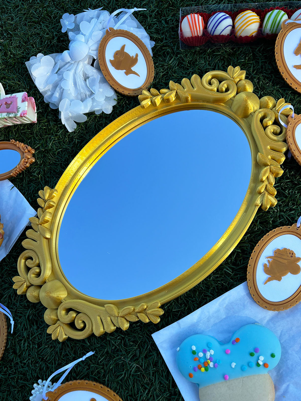 Magical Gilded Oval Mirror - CLEARANCE
