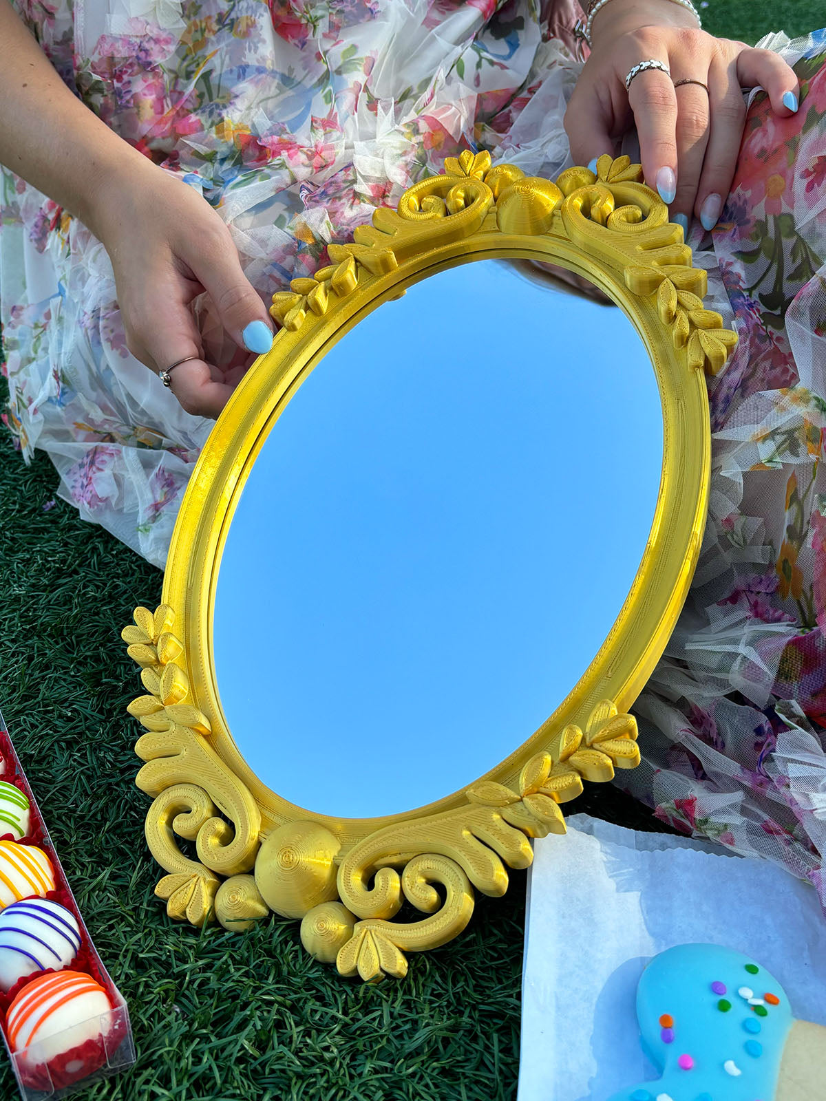 Magical Gilded Oval Mirror - CLEARANCE