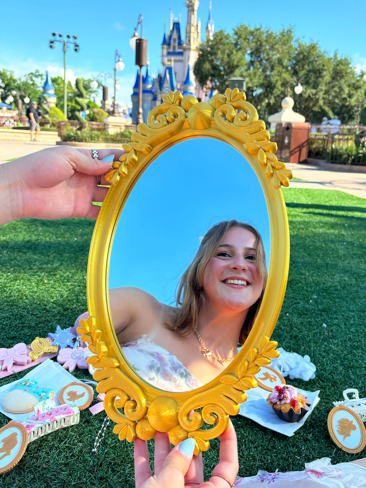 Magical Gilded Oval Mirror - CLEARANCE