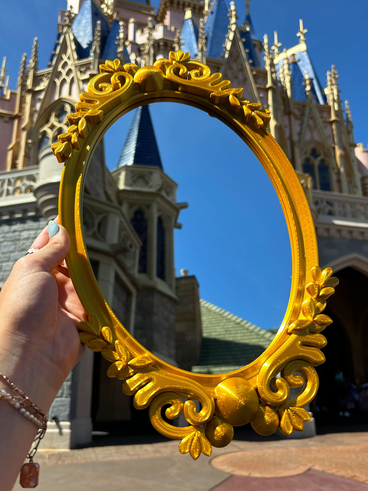 Magical Gilded Oval Mirror - CLEARANCE