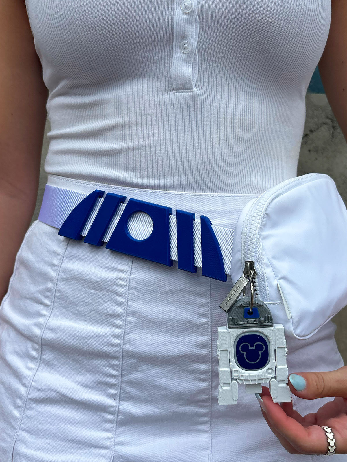 Blue Rebel Robot Abstract Belt and Bag Charm