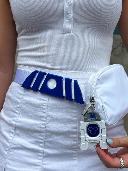 Blue Rebel Robot Abstract Belt and Bag Charm - CLEARANCE