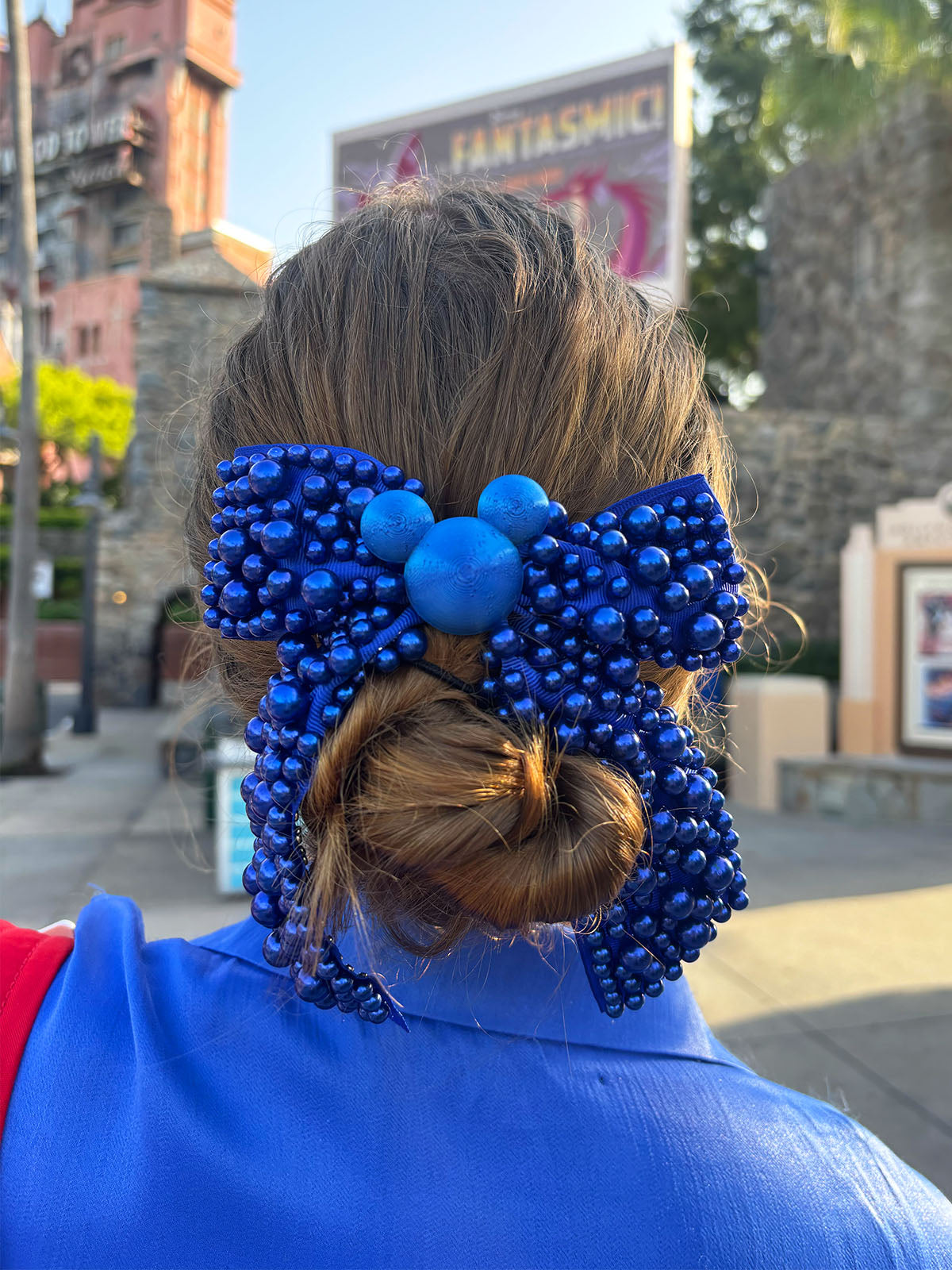 Do As Dreamers Do Blue Pearly Princess Bow