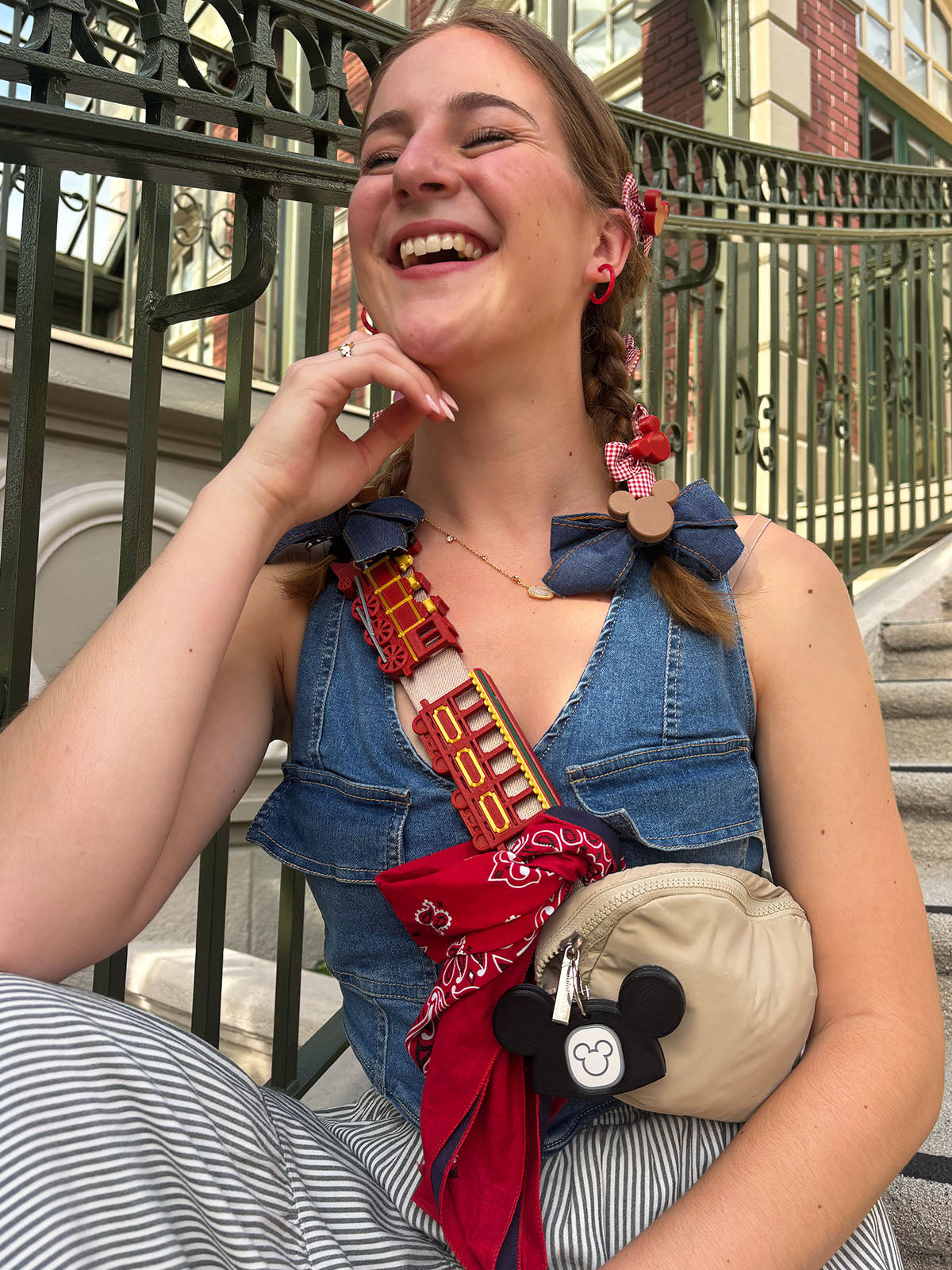 Steam Train Belt and Bag Charm Set
