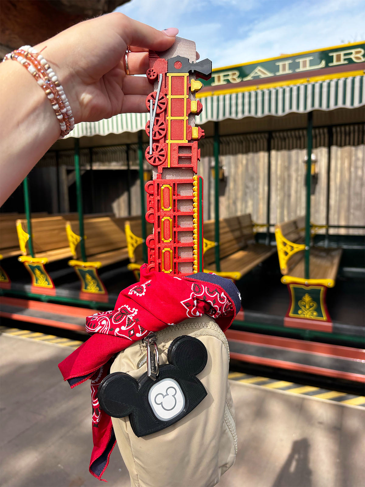Steam Train Belt and Bag Charm Set