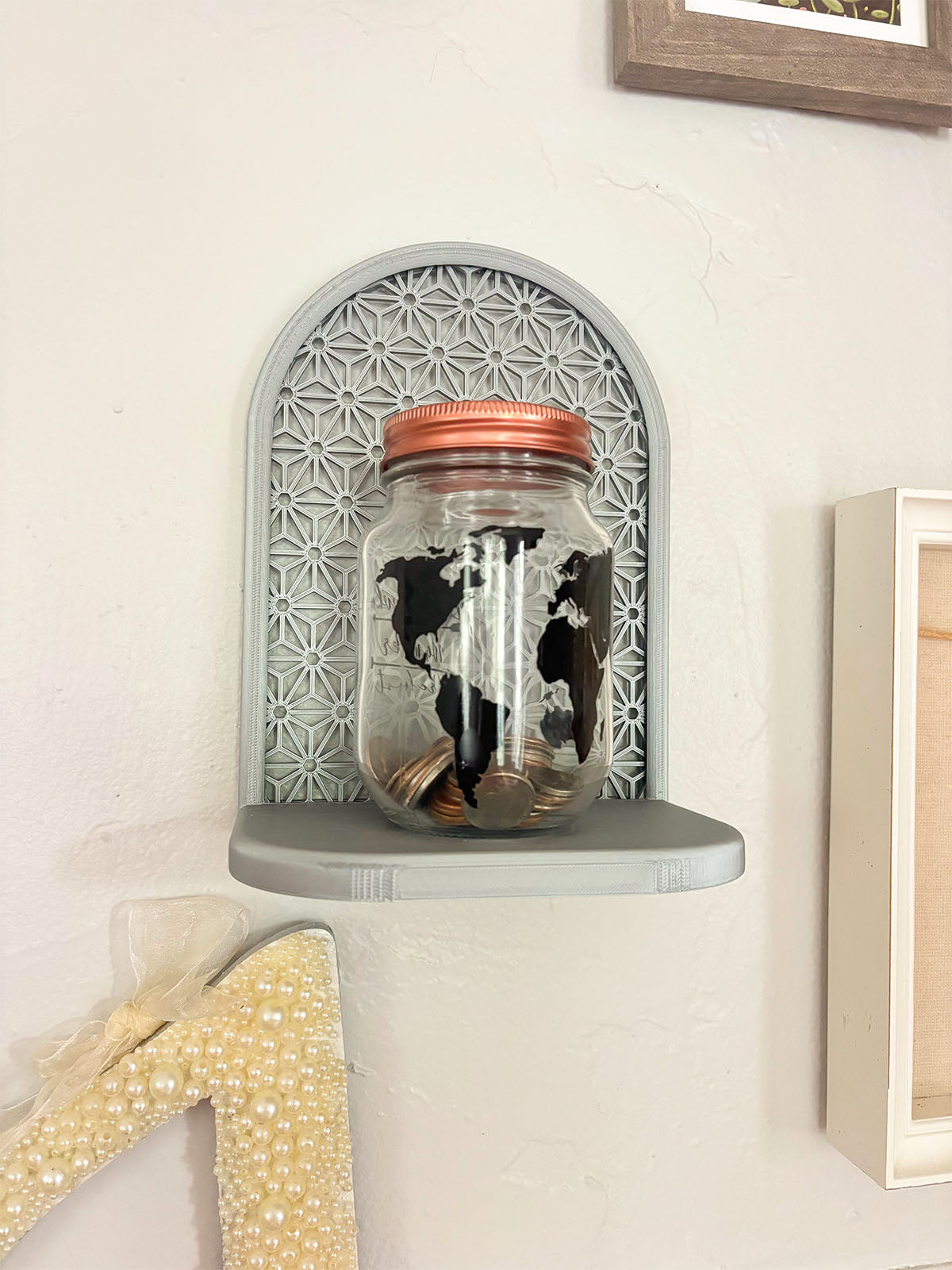 Spaceship Earth Rattan Shelf