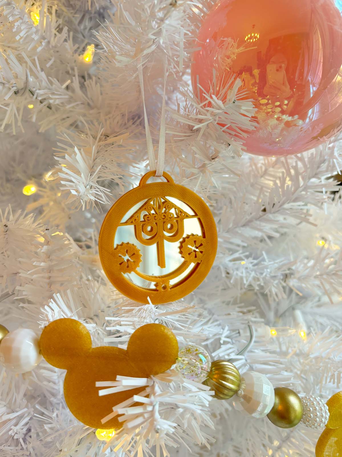 Small World Clock Mirror Christmas Ornament