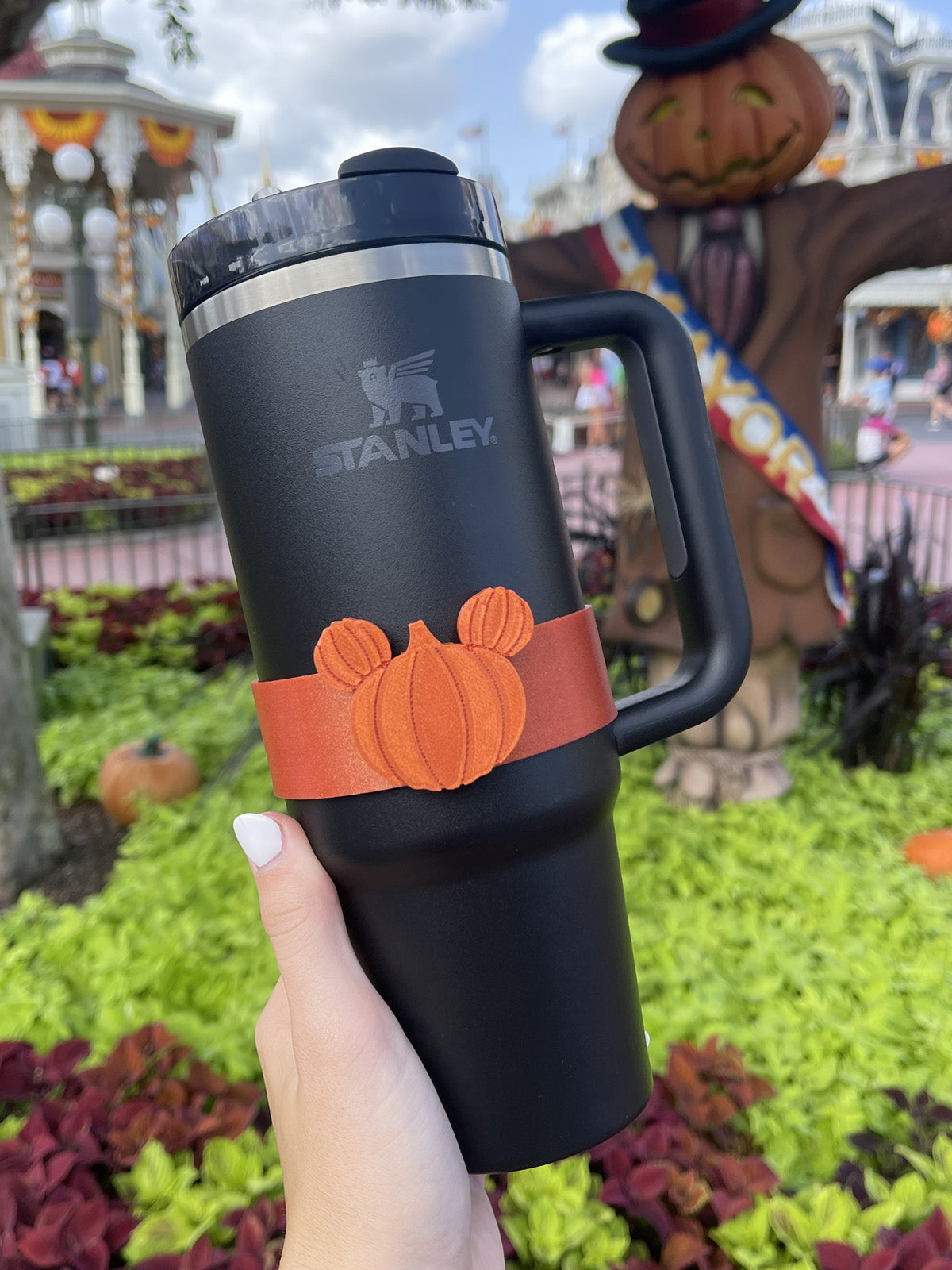 Pumpkin Mouse Character Band for Stanley Adventure Cup